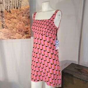 Diane von Furstenberg Modern Geo Print Mini Dress